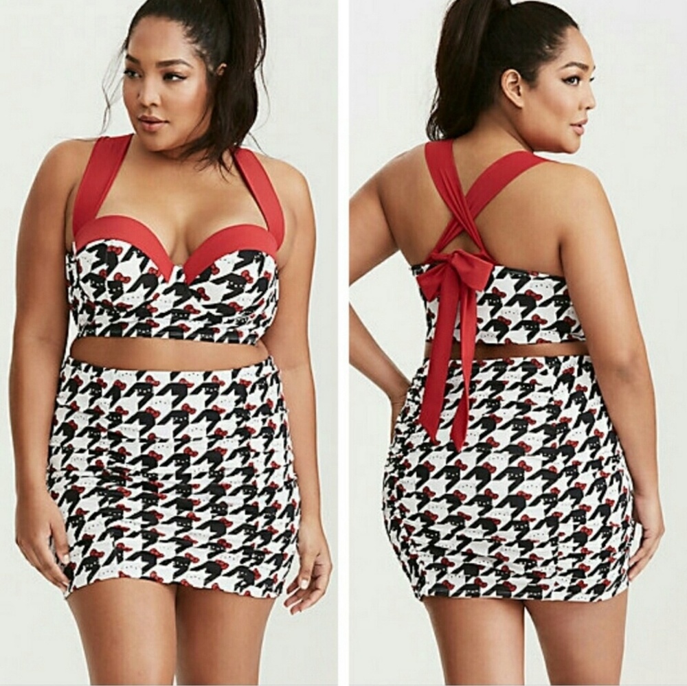 Torrid Hello Kitty gingham bikini top sz 1 NWT 💖 - Picture 2 of 7